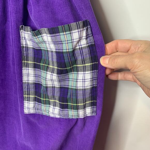 Cottagecore Purple Plaid Babydoll Dress Sz Medium - Picture 7 of 10